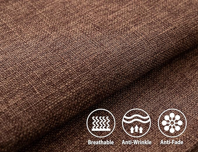 Stellhome Rectangle Linen Throw Pillow Covers Solid Fall Decorative Cushion