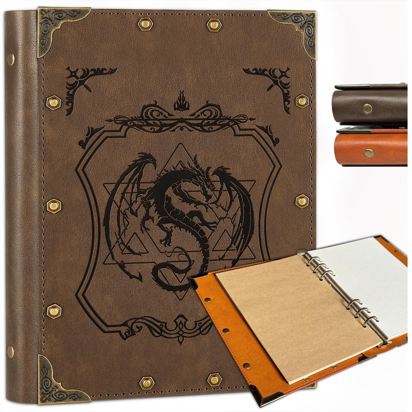 DUROTAN DND Notebook Journal Refillable Binder A5 400 Pages for Dungeons and Dragons Accessories D&D Gifts,Writing Notebook Gift for Men&Women