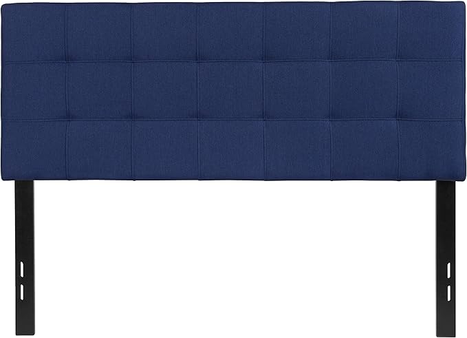Flash Furniture Bedford Tufted Upholstered Full Size Headboard in Navy Fabric