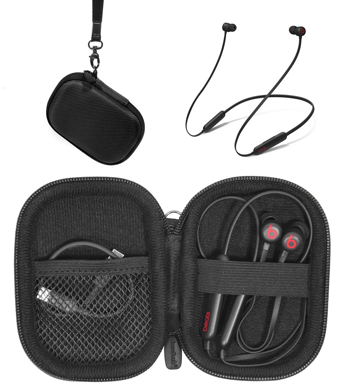 CaseSack case for Beats Flex Wireless Earbuds. Also for Powerbeats High-Performance Earbuds.