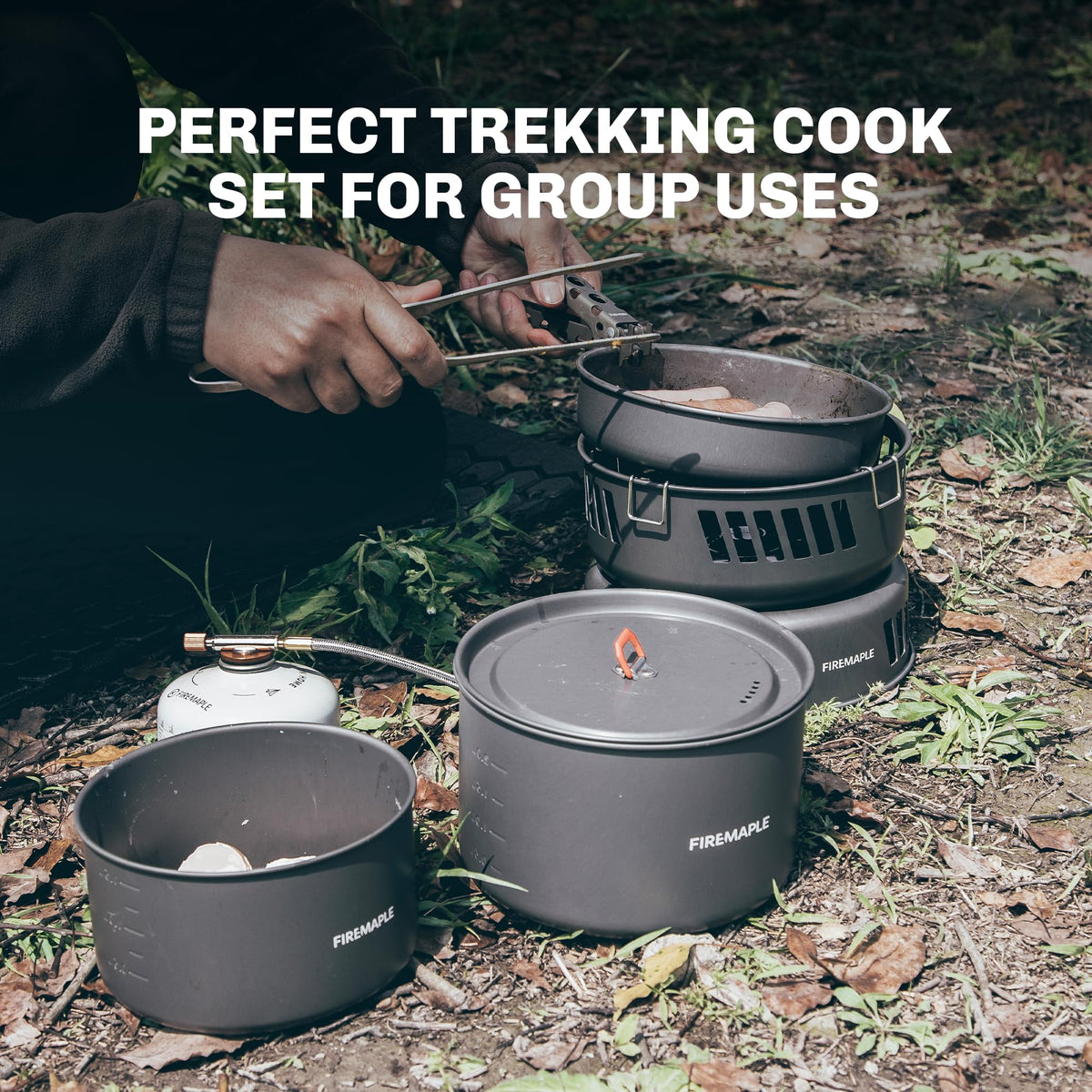 Fire Maple Versatile Outdoor Cooking Set Gas Stove Aluminum, Compact & Durable Camping Cookware Kit