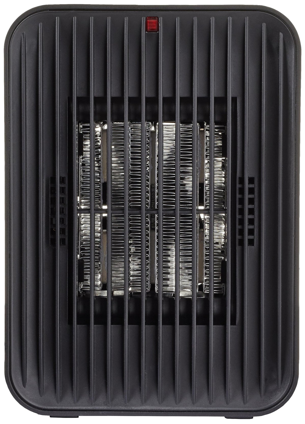 Amazon Basics Portable Ceramic Space Heater, Small Electric Heater for Indoor Use With 3 Heat Settings, Temperature Control, Lightweight (1.7 LBS), 520 w, Black, 5.1"L x 3.5"W x 7"H