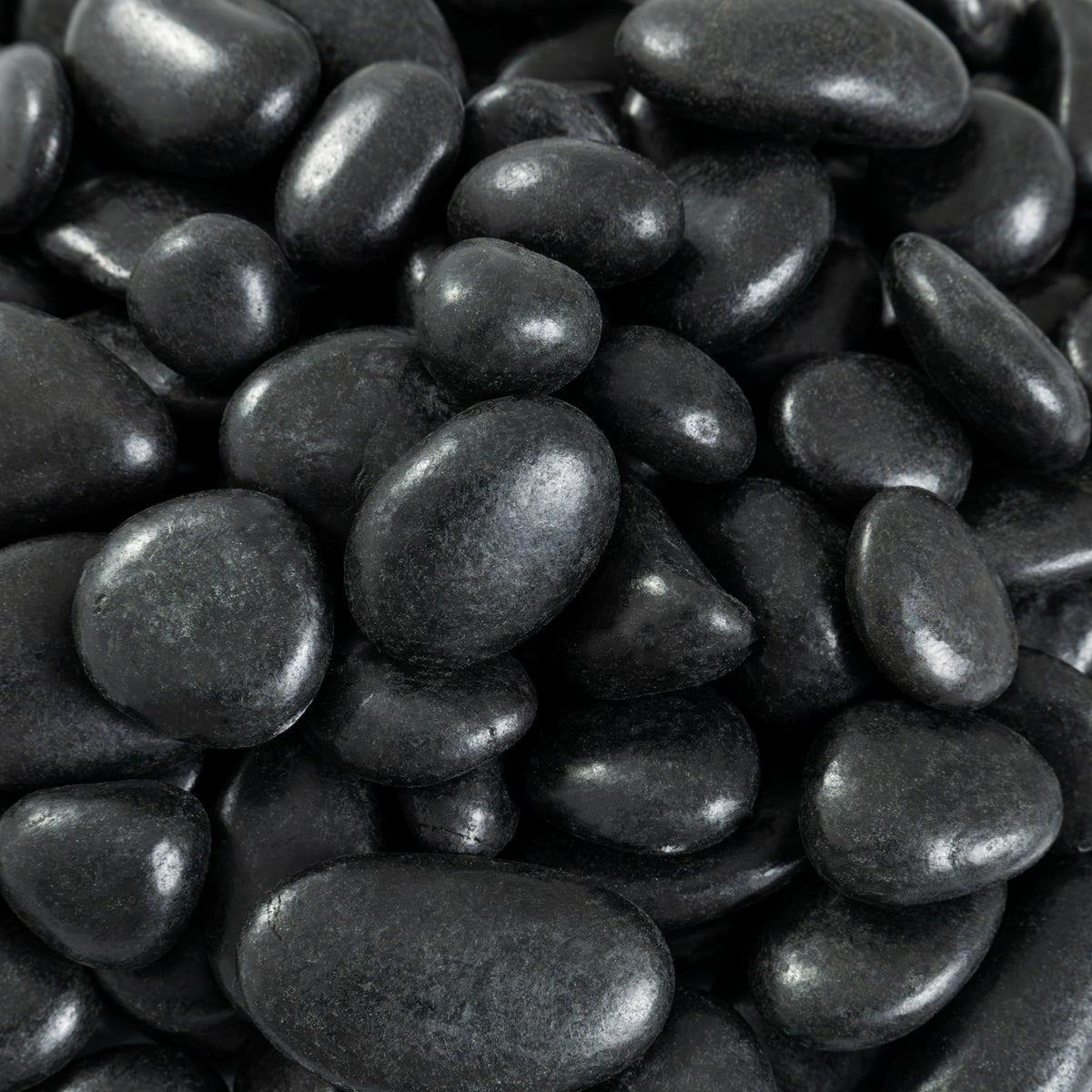 MSI Decorative Polished Black Pebbles, 0.4 Inch, 40 lb. Bag