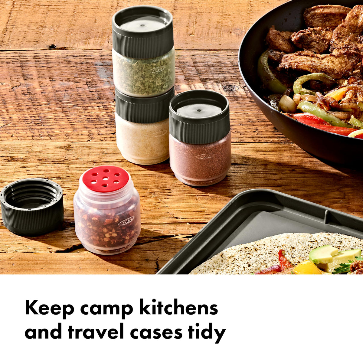 OXO Outdoor 4-Piece Spice Shaker Set