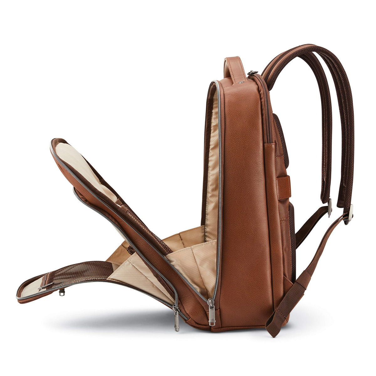 Samsonite Classic Leather Backpack, Cognac , One Size