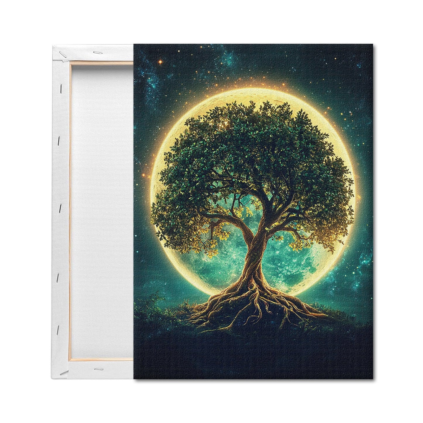 Framed Canvas Wall Art Print, Modern Ready to Hang Home Decor Tree, Wall Hanging Decor Painting Poster Artwork for Living Room, Bedroom, Bathroom, Gift, Home Decoration 7.8 x 11 Inch D73