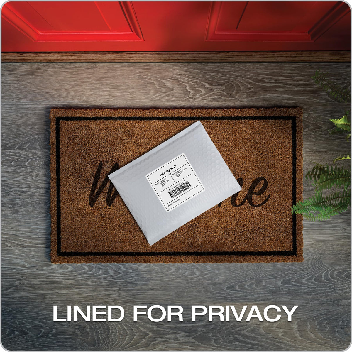 Quality Park Bubble Mailers, 6 x 9 Shipping Envelopes, Water Resistant White Poly Padded Mailers, Redi-Strip Peel Off Closure, 25 Per Box (1002347)