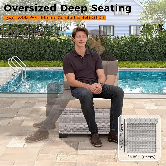10-Seat Modern Patio Furniture Set