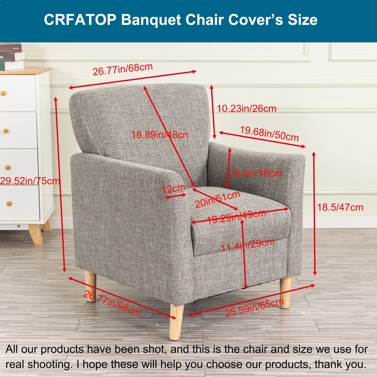 CRFATOP Stretch Mid Century Modern Armchair Slipcover 1-Piece Printed Accent Chair Covers with Arms Soft Waterproof Chair Slipcovers for Living Room Furniture Protector Office Reception Reading,A05
