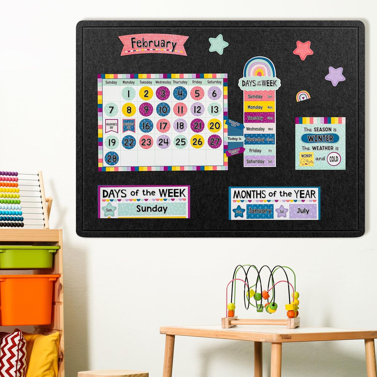 AKTOP Large Black Cork Board 48" x 36", Foldable Felt Notice Pin Board for Wall, 4' x 3' Decorative Bulletin Board Photo Display Board with Self-Adhesive Tape for Office, School & Home, 25 Pushpins