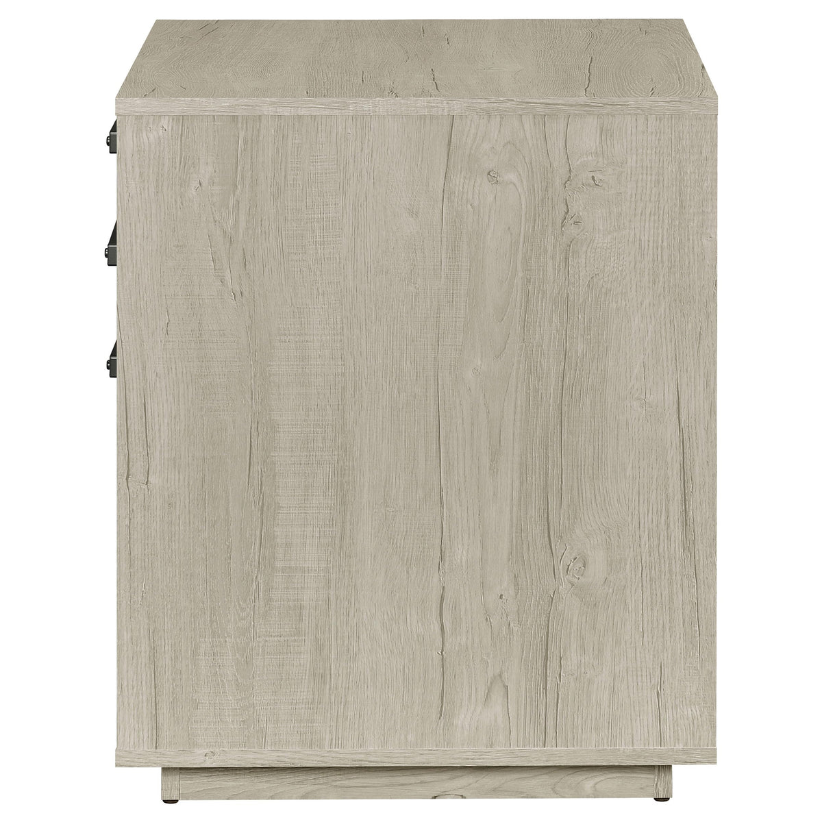 Coaster Home Furnishings - Loomis - Engineered Wood & Veneer - 3-Drawer Modern File Cabinet with Drawer Pulls and Euro Glides - Home Office - Whitewashed Gray - 805882