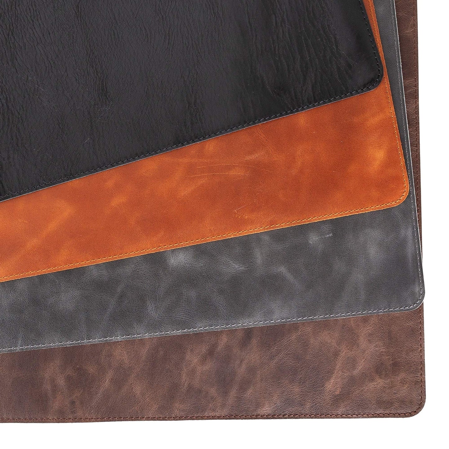 Venito Premium Leather Desk Mat (36 X 19 inch) - Large Mouse Mat for Home Office Accessories (Rustic Black)*
