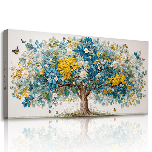 imjiayu Large Wall Art, Tree of Life Wall Art, Abstract Art Wall Decor, Nature Spiritual Tree Canvas Prints, Colorful Modern Paintings Wall Decor Living Room Bedroom Office Hallway Yoga Room 24"x48"