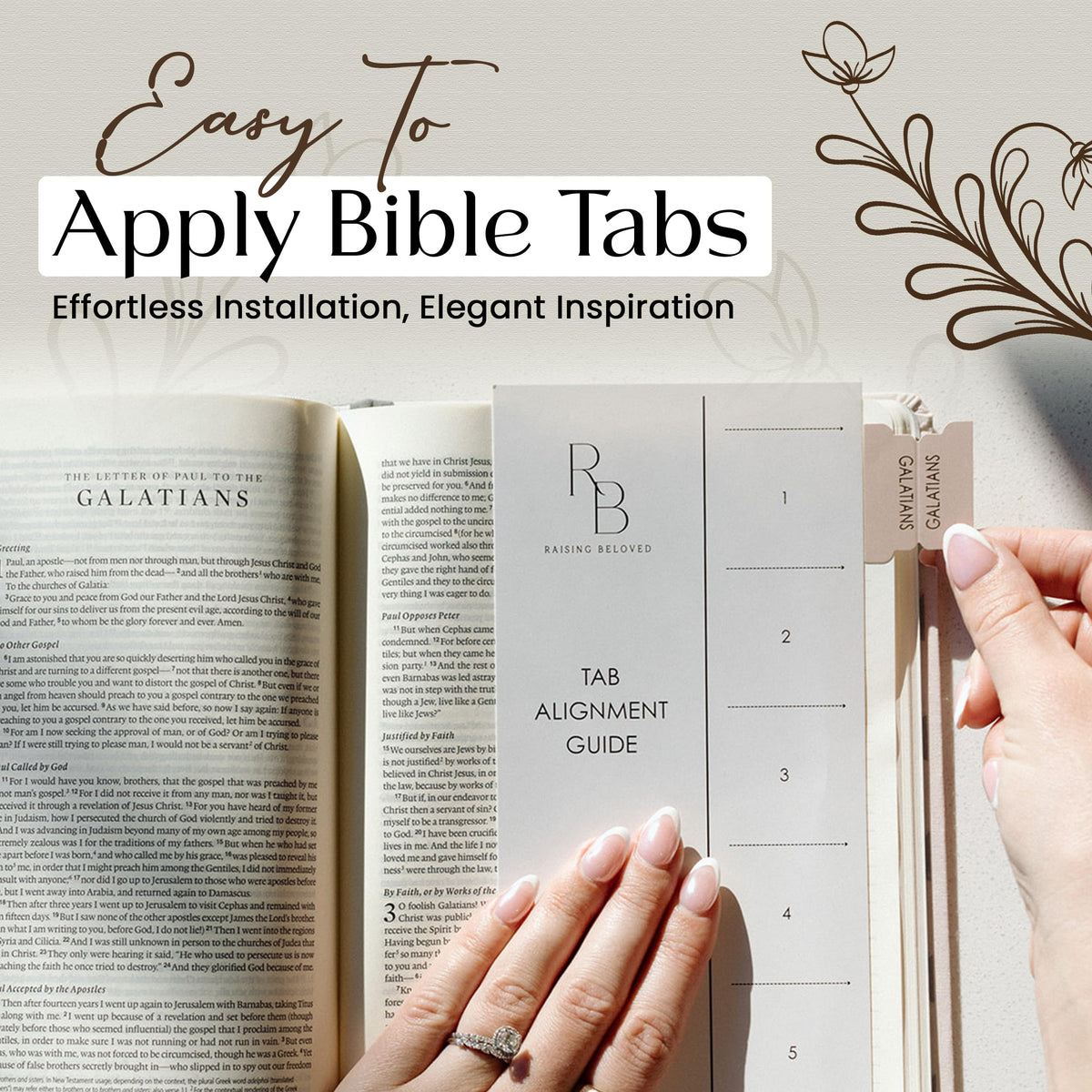 Bible Tabs for Women Study Bible, Embossed Matte Catholic Bible Tabs Gold, Laminated Bible Tabs, Bible Book Tabs w/Old & New Testament Neutral Bible Labels Tabs, Perfect Bible Study Supplies Oak