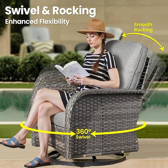 ovios 7-Piece Patio Furniture Set, Outdoor Wicker Sofa