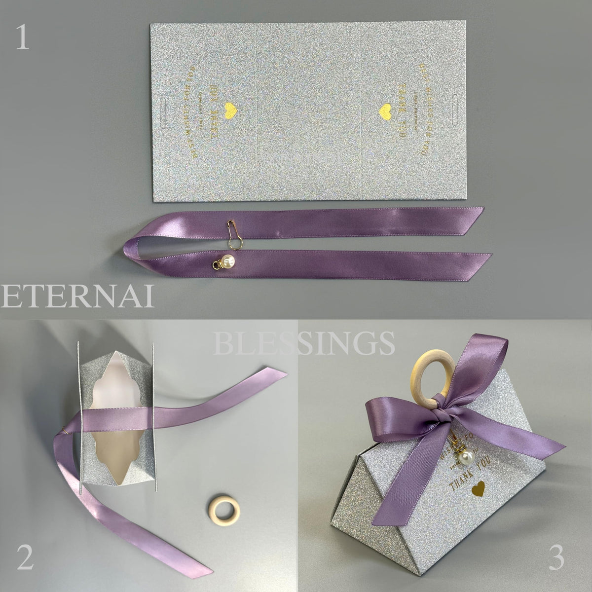 ZJSXINDI 15 Pcs Favor Boxes Gift Wrap Boxes Silver Flash Gift Box 5"x 3" For Party Favor, Weddings, Bridal Showers, Bridesmaids... Gift Wrap Boxes Bulk for Crafting (Purple)