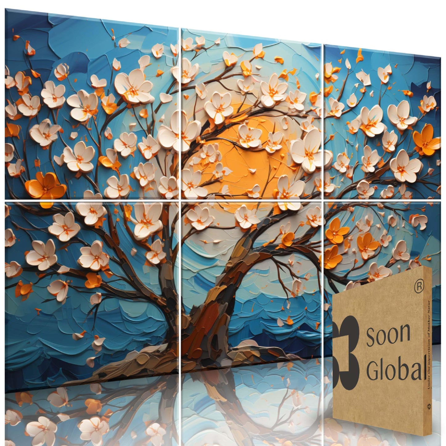 Soon Global Acoustical Wall Panels, 72 X 48 Inches Art Acoustic Panels, Decorative Acoustic Panels, Acoustic Wall Panels, Sound Absorbing Wall Art, Canvas