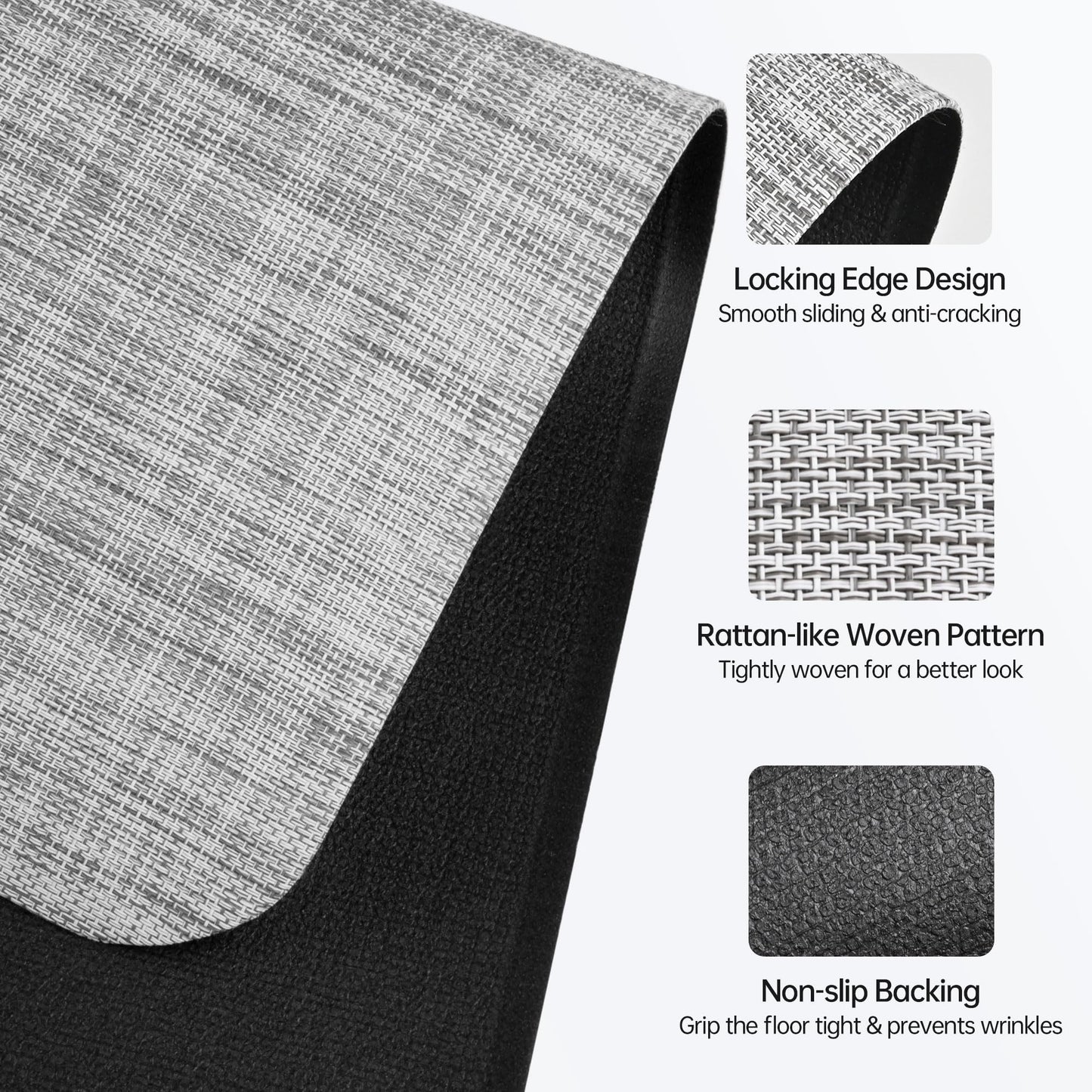 Cybstrax Office Chair Mat for Hardwood & Tile Floor, 46" x 72" Desk Chair Mat, Anti Slip, Non-Curve Computer Chair Mat for Rolling Chairs Floor Protector for Home Office
