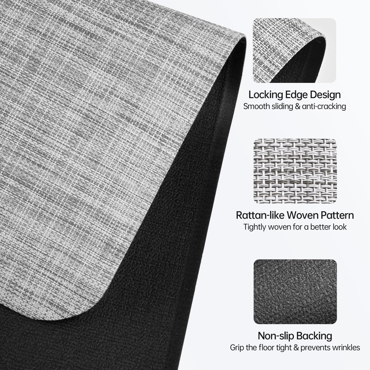 Cybstrax Office Chair Mat for Hardwood & Tile Floor, 45" x 53" Desk Chair Mat, Anti Slip, Non-Curve Computer Chair Mat for Rolling Chairs Floor Protector for Home Office