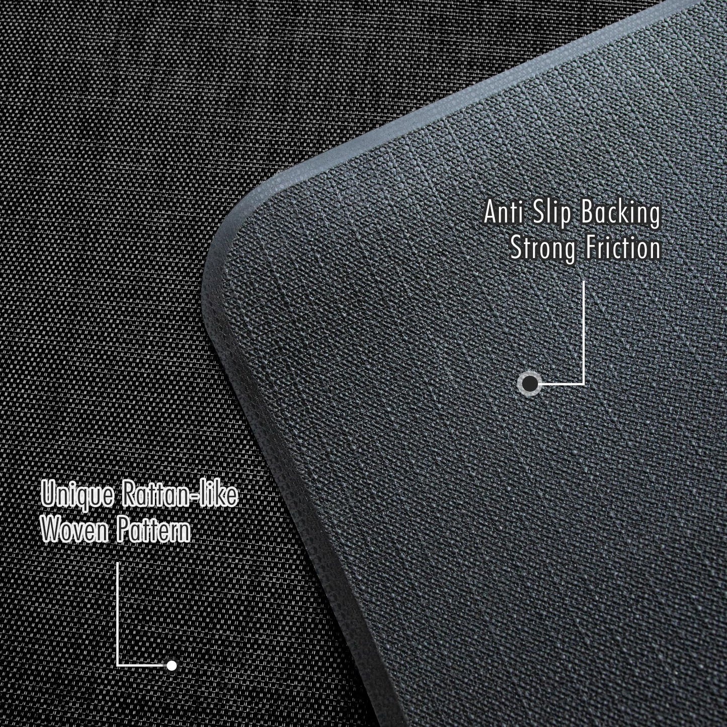 Wansimoo Office Chair Mat for Hardwood and Tile Floor, 36"x48" Floor Mat, Heavy Duty Computer Gaming Chair Mat, Anti-Slip, Non- Curve, Desk Chair Mat, Floor Protector for Home Office(Black)