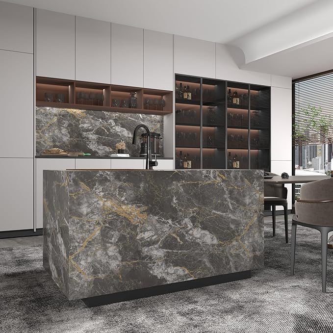 BAYYA Golssy Marble Contact Paper