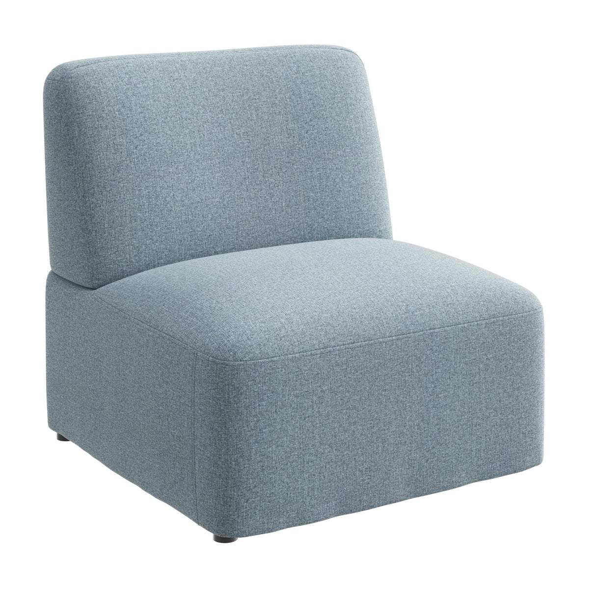 Bush Business Furniture Modular Armless Lounge Chair, Guest Seating for Lobby or Reception Area, Assemble Collection, Mist Fabric