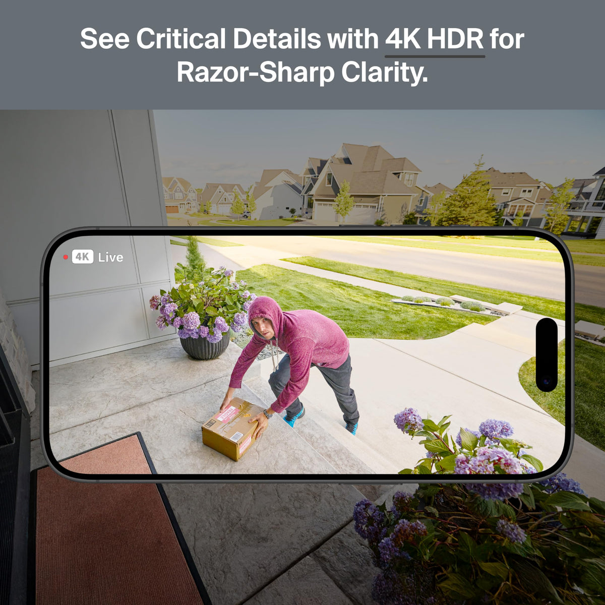Arlo Ultra (3rd Gen - 2025 Release) 4K Security Camera + SmartHub, Battery Power, Emergency Response, AI Summary, 1-Month Trial of Secure Plan, 180° Field of View, 3 Cam, White, Motion Alert