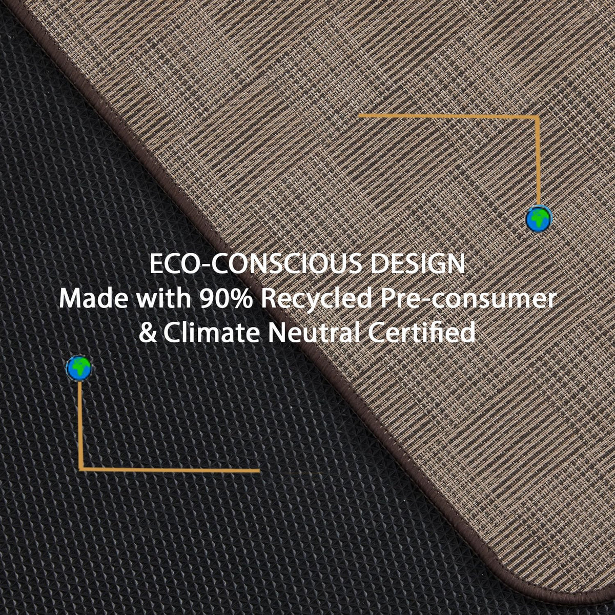 RccugmatS Chair Mat for Hardwood & Tile Floor, 36" x 48" Heavy Duty Office Chair Mat for Rolling Chairs, Anti Slip, Non-Curve, Floor Protector for Home Office, Brown Square