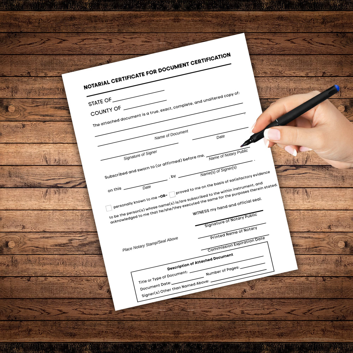 Notary Certificate Bundle 19 Different 8.5x11” Starter Legal Documents for Professionals to Notarize Notarial Legal Bill of Sale Jurat Affidavit POA