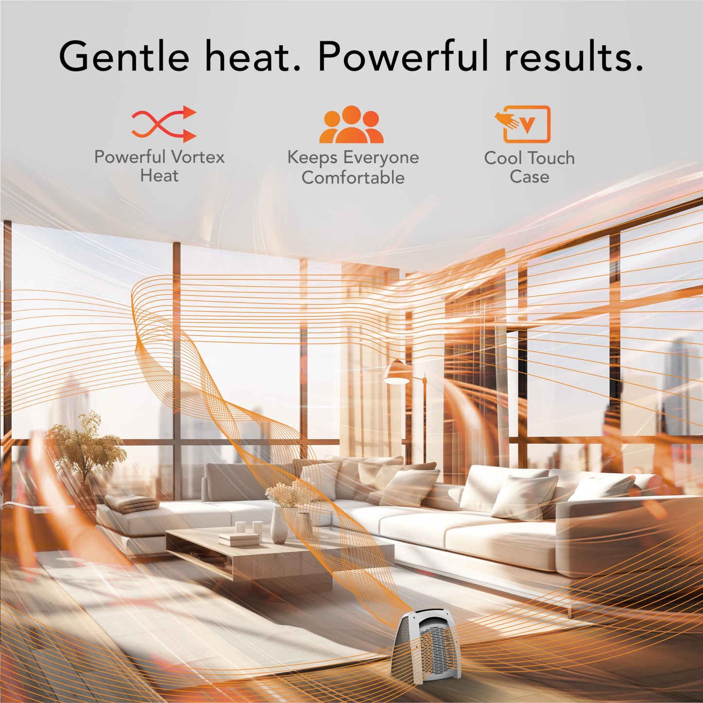Vornado AVH10 (2025) Space Heater for Home, Fan Only Option, Digital Display with Adjustable Thermostat, Advanced Safety Features, Auto Climate Control, Whole Room Electric Heater for Indoors, White