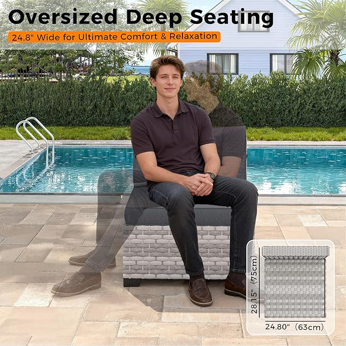 10-Seat Outdoor Wicker Patio Furniture Set