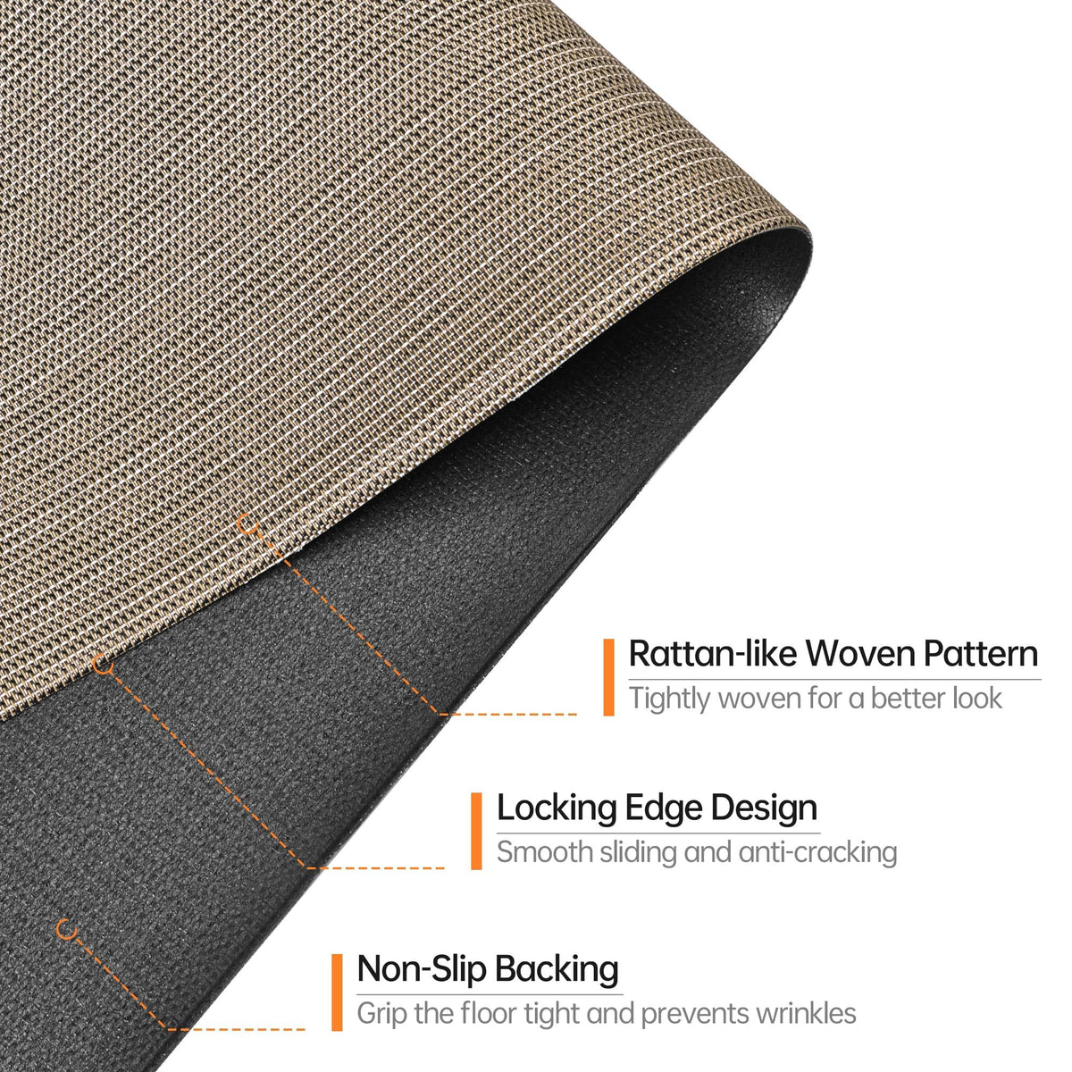 Homek Office Chair Mat for Hardwood & Tile Floor, 36"x48" Computer Chair Mat, Non-Curve Anti Slip Hard Floor Protector for Rolling Chair, PVC Mat Desk Rug for Home Office