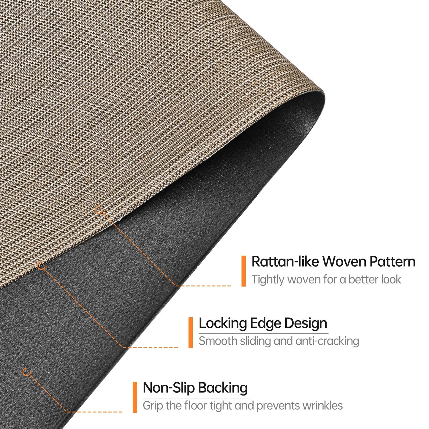 Homek Office Chair Mat for Hardwood & Tile Floor, 45"x53" Computer Chair Mat, Non-Curve Anti Slip Hard Floor Protector for Rolling Chair, PVC Mat Desk Rug for Home Office