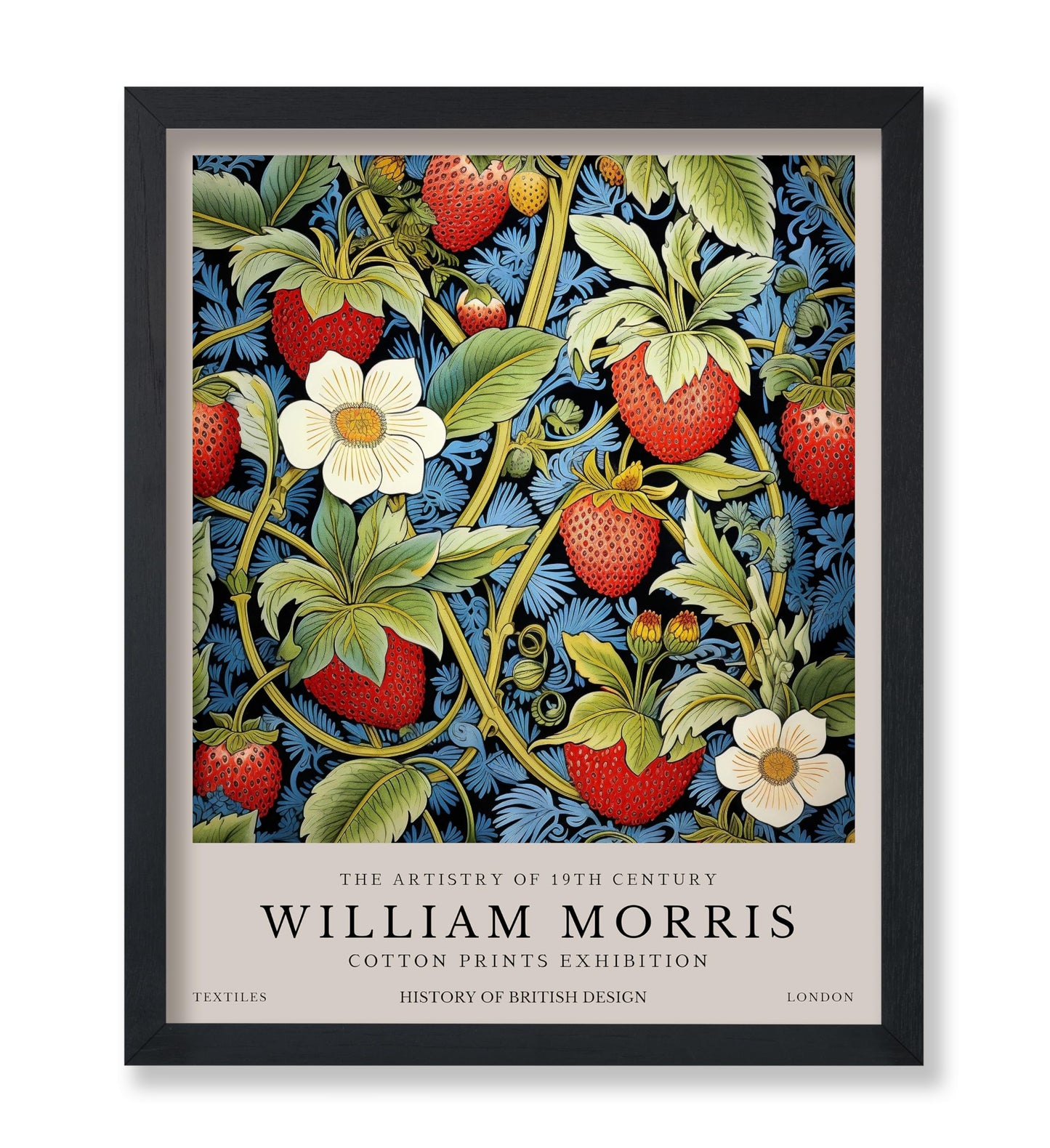 Poster Master Owl Print - William Morris Poster - Flower & Animal Illustration - Botanical Exhibition Wall Design - Floral Bird Artwork - Aesthetic Office or Bedroom Decor - 8x10 UNFRAMED Wall Art