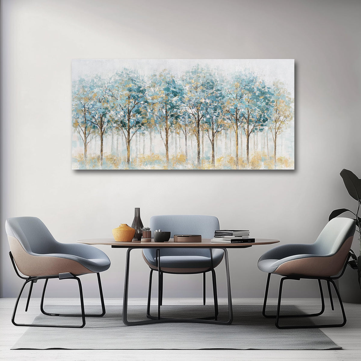 Belmrxne Tree of Life Wall Art Blue and Gold Wall Decor Modern Canvas Painting Gallery Artwork for Living Room Bedroom Dining Room Office Home Decor 29x58 inches