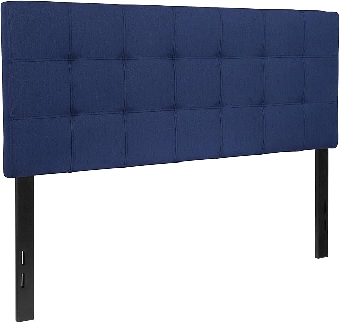 Flash Furniture Bedford Tufted Upholstered Full Size Headboard in Navy Fabric