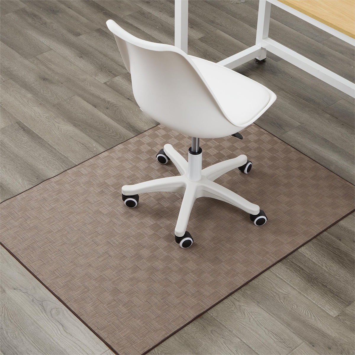 RccugmatS Chair Mat for Hardwood & Tile Floor, 36" x 48" Heavy Duty Office Chair Mat for Rolling Chairs, Anti Slip, Non-Curve, Floor Protector for Home Office, Brown Square