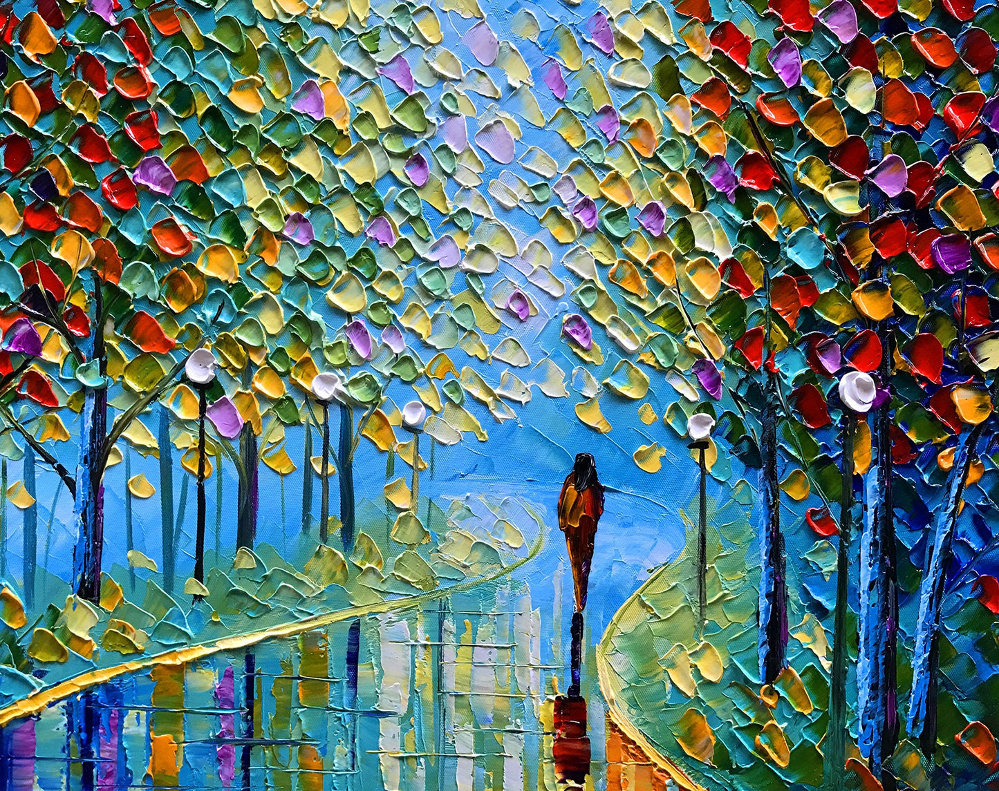YaSheng Art -Landscape Oil Painting On Canvas Textured Tree Abstract Contemporary Art Wall Paintings Handmade painting Home Office Decorations Canvas Wall Art painting 24x36inch