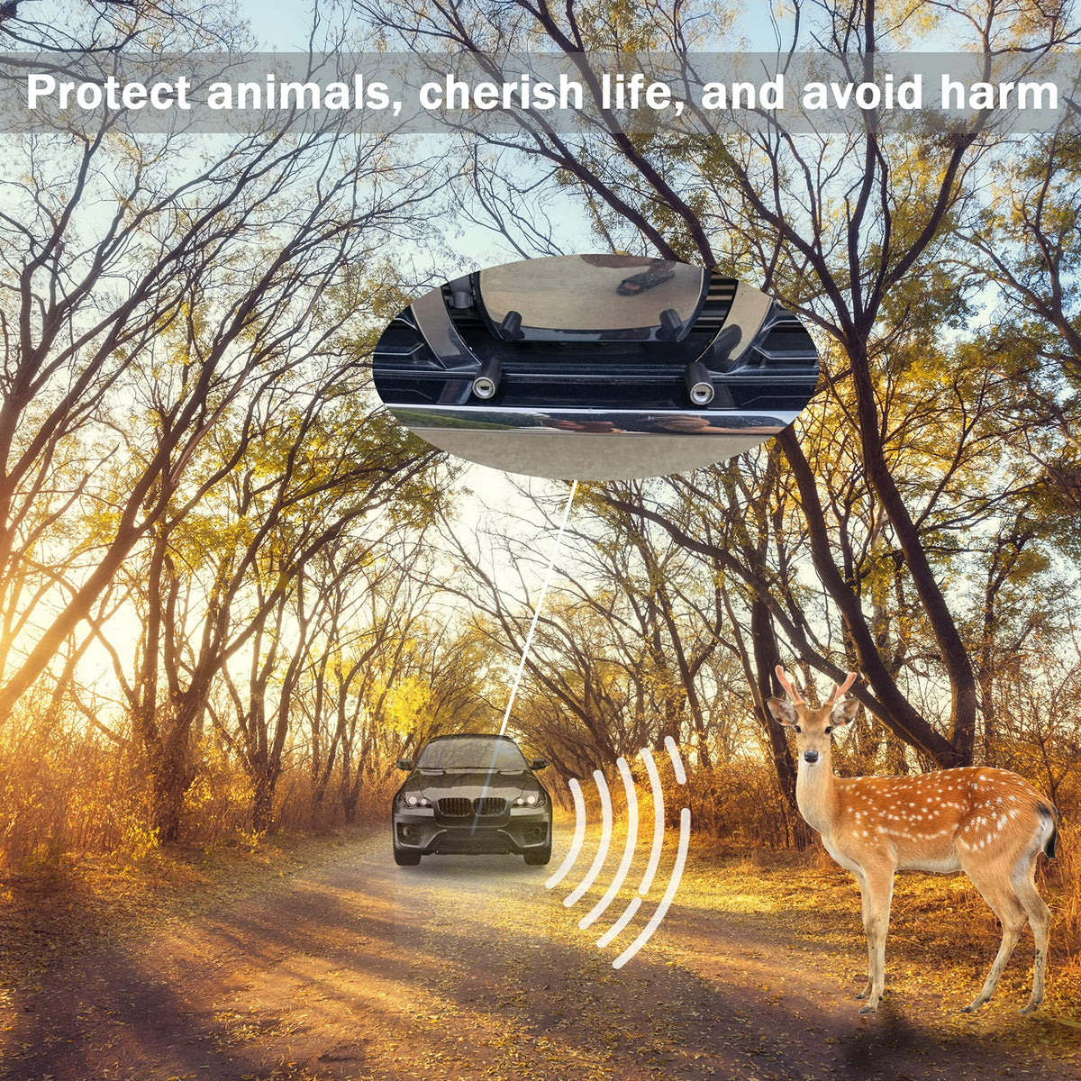 SINGARO 6 Pack Car Deer Whistle Warning for Car Horn Unit, Deer Whistle for Vehicles with Rubber Pads, Car Exterior Accessories, Suitable for Cars, Trucks, Motorcycles