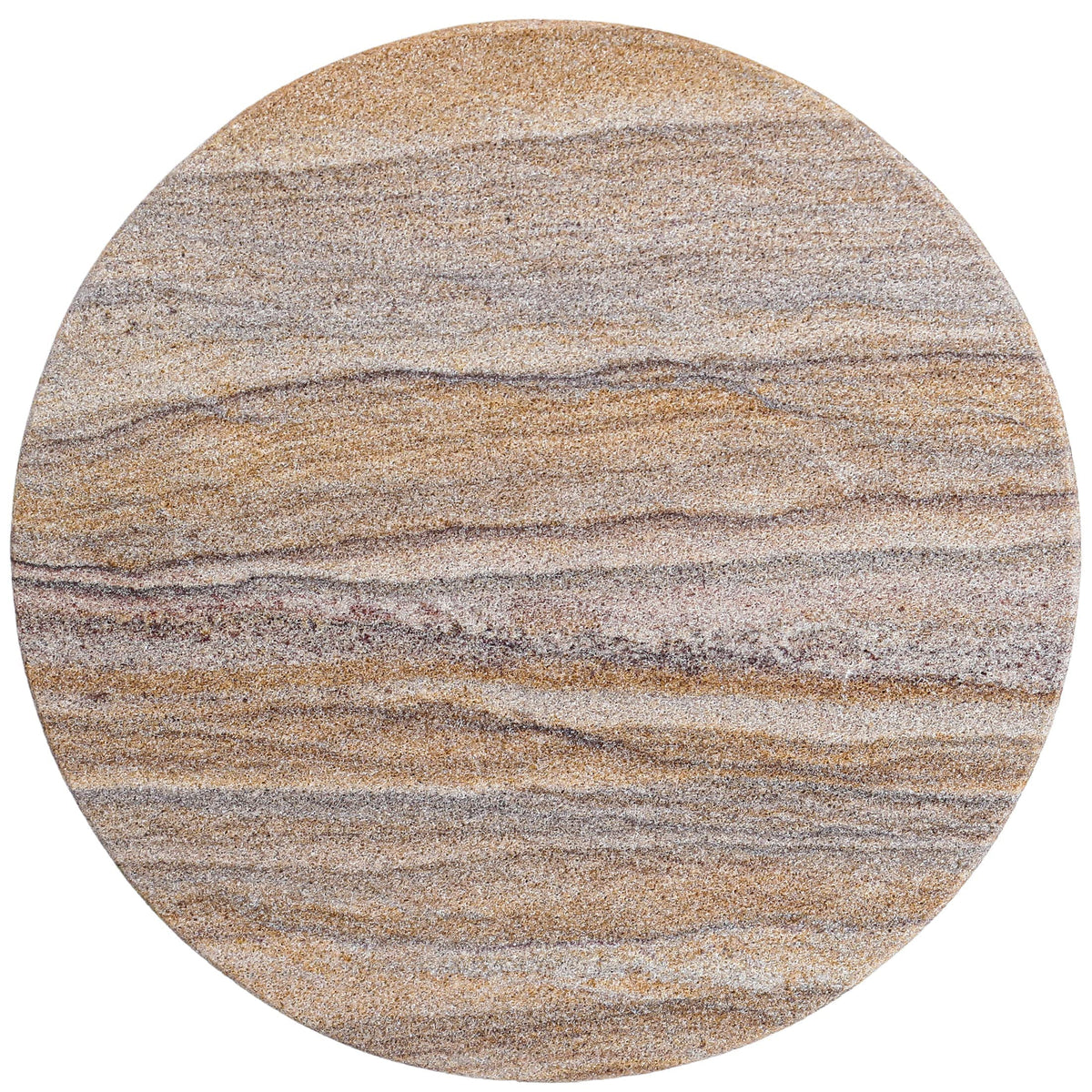 Marbco Sandstone Water Absorbent Hand Crafted Round Coasters for Drinks - 4 Inches Wide Thirsty Stone Bar/Drink Coasters- Made from Rainbow Sandstone (Set of 6 Without Holder)