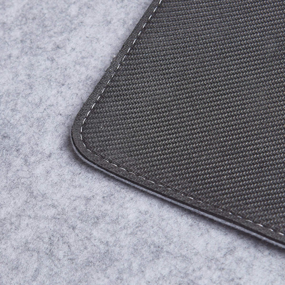 Wolvende Premium Felt Desk Mat | Small 12" x 27.5" | Multifunctional Desk Pad for Home Office | Light Gray